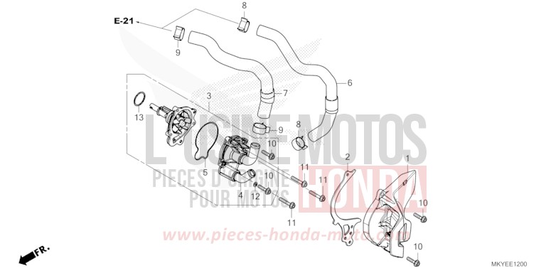 POMPE A EAU de CB650R PEARL SMOKY GRAY (NHC53) 2024