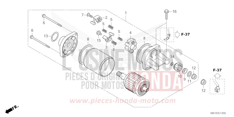 MOTEUR DE DEMARRAGE de CB650R PEARL SMOKY GRAY (NHC53) 2024