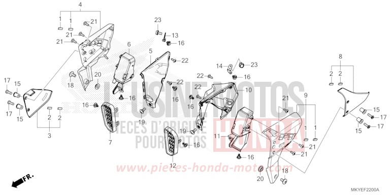 BUSE de CB650R PEARL SMOKY GRAY (NHC53) 2024