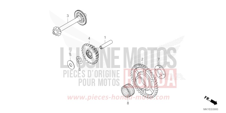PIGNON MENE DE DEMARRAGE de CB650R CANDY CHROMOSPHERE RED (R381) 2024
