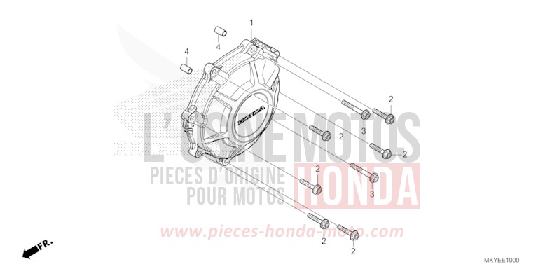 COUVERCLE DE GENERATRICE de CB650R CANDY CHROMOSPHERE RED (R381) 2024