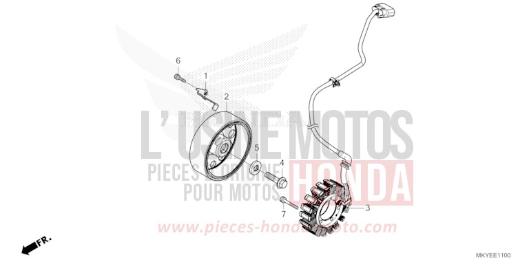 GENERATRICE de CB650R CANDY CHROMOSPHERE RED (R381) 2024