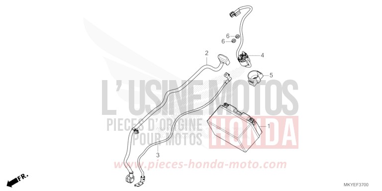 BATTERIE de CB650R MAT GUNPOWDER BLACK METALLIC (NH436) 2024