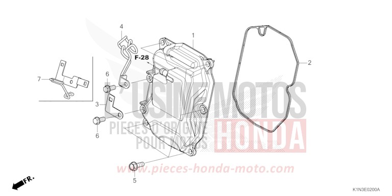COUVERCLE DE CULASSE de FSH125 PEARL JASMINE WHITE (NHB35) 2021