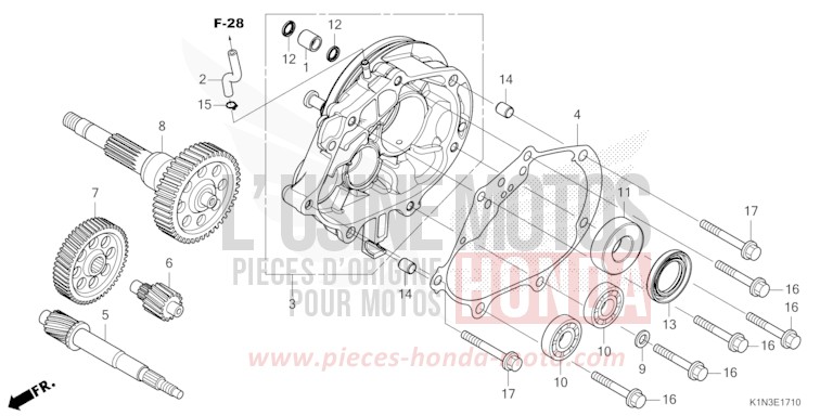 BOITE DE VITESSES de FSH125 PEARL JASMINE WHITE (NHB35) 2021