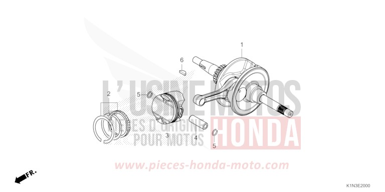 VILEBREQUIN/PISTON de FSH125 PEARL JASMINE WHITE (NHB35) 2021