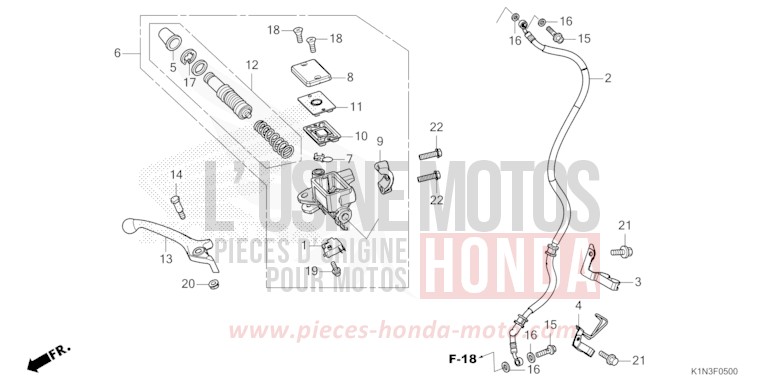 MAITRE-CYLINDRE DE FREIN AVANT CYLINDRE de FSH125 PEARL JASMINE WHITE (NHB35) 2021