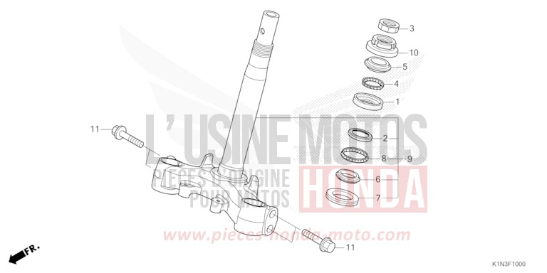 TIGE DE DIRECTION de FSH125 PEARL JASMINE WHITE (NHB35) 2021