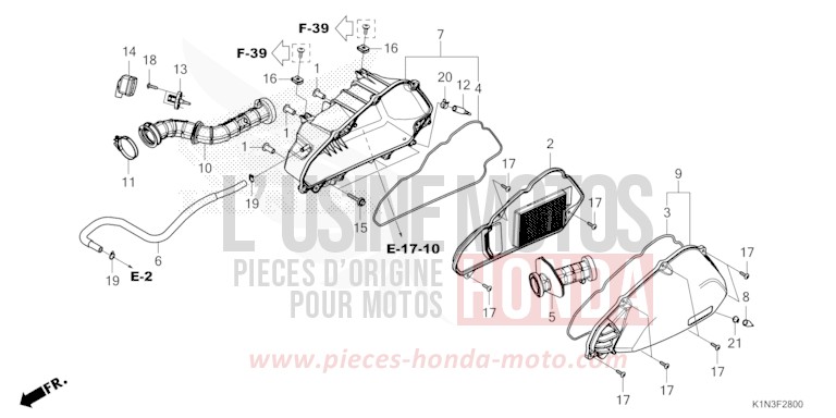FILTRE A AIR de FSH125 PEARL JASMINE WHITE (NHB35) 2021