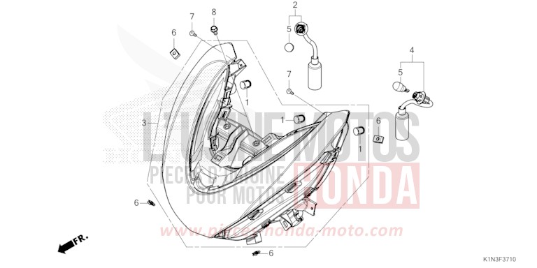 CLIGNOTANT AVANT de FSH125 PEARL JASMINE WHITE (NHB35) 2021