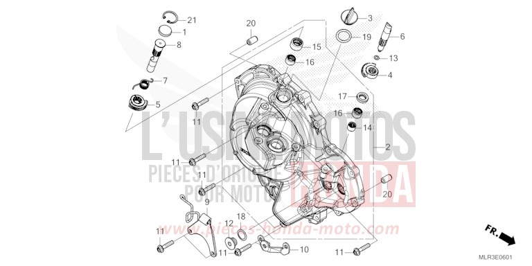 PANNEAU CARTER-MOTEUR D. (E-CLUTCH) de CBR500R GRAND PRIX RED (R380) 2026