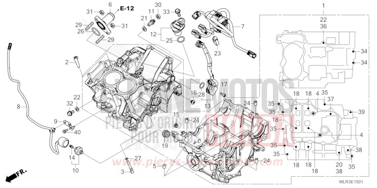 CARTER MOTEUR (CBR500RAC) de CBR500R GRAND PRIX RED (R380) 2026