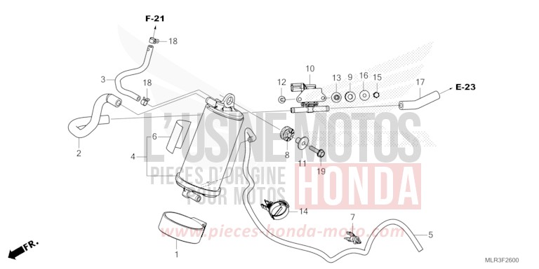 CUVETTE de CBR500R GRAND PRIX RED (R380) 2026