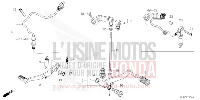 PEDALE de CBR500R GRAND PRIX RED (R380) 2026