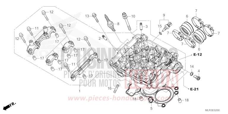 CULASSE de CBR500R MAT GUNPOWDER BLACK METALLIC (NH436) 2026