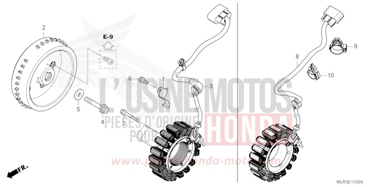 GENERATRICE de CBR500R MAT GUNPOWDER BLACK METALLIC (NH436) 2026