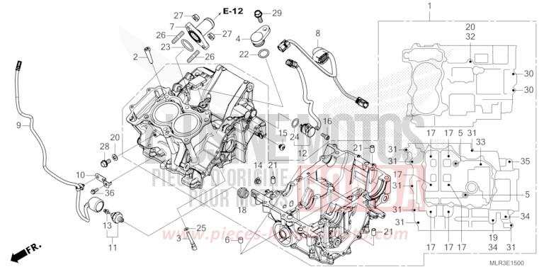 CARTER MOTEUR (CBR500RA) de CBR500R GRAND PRIX RED (R380) 2026