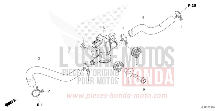 ELECTROVANNE INJECTION D'AIR de CBR500R MAT GUNPOWDER BLACK METALLIC (NH436) 2026
