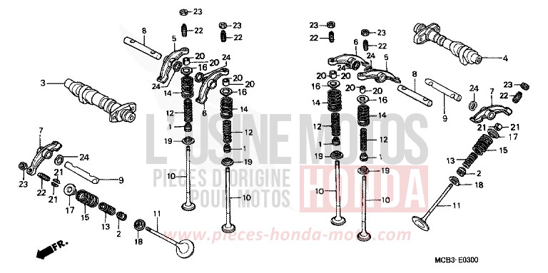 ARBRE A CAMES/SOUPAPE de Transalp CYNOS GRAY METALLIC (NH400) 2001