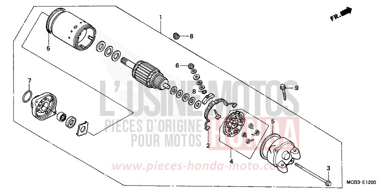 MOTEUR DE DEMARRAGE de Transalp CYNOS GRAY METALLIC (NH400) 2001