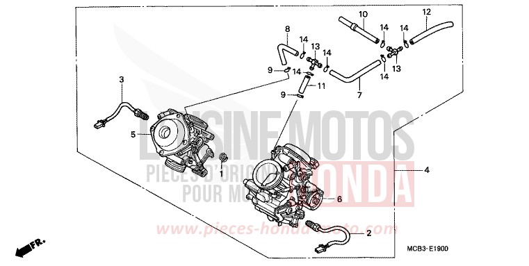 CARBURATEUR (ENS.) de Transalp CYNOS GRAY METALLIC (NH400) 2001