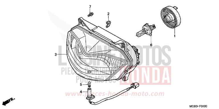 PROJECTEUR de Transalp CYNOS GRAY METALLIC (NH400) 2001