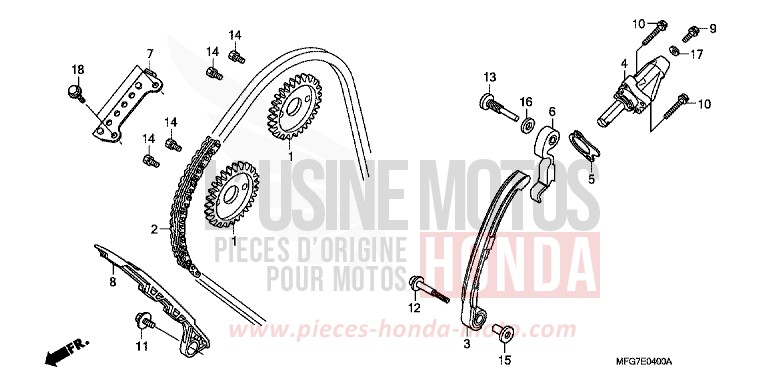 CHAINE A CAMES/TENDEUR de Hornet PEARL COOL WHITE (NHA16) 2009