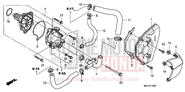 POMPE A EAU de Hornet PEARL COOL WHITE (NHA16) 2009