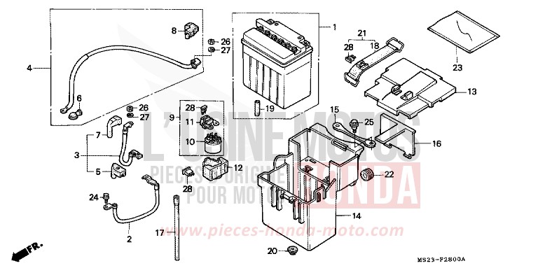 BATTERIE de CBR1000F NOIR (NH1I) 1991