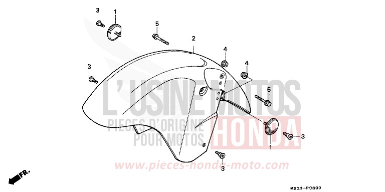 AILE AVANT de CBR1000F PEARL CRYSTAL WHITE (NH193K) 1991