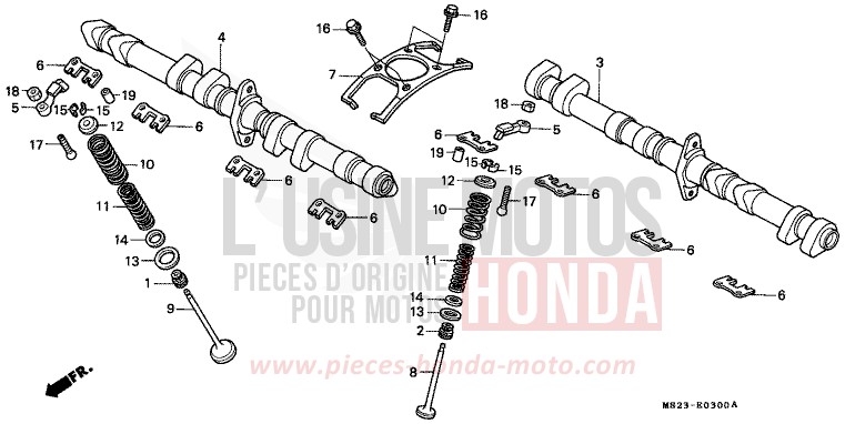 ARBRE A CAMES/SOUPAPE de CBR1000F BLACK (NH1E) 1992
