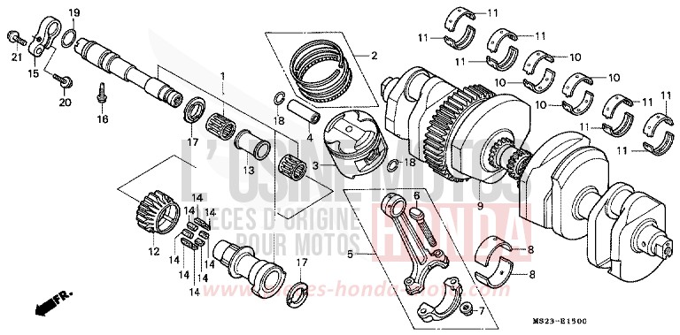 VILEBREQUIN/PISTON de CBR1000F BLACK (NH1E) 1992