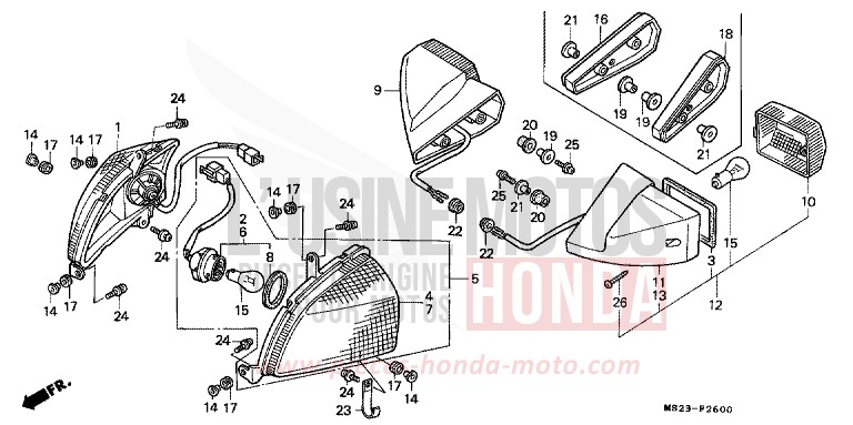 CLIGNOTANT de CBR1000F BLACK (NH1E) 1992