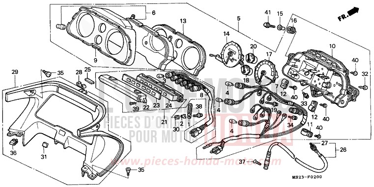 COMPTEUR de CBR1000F NOIR (NH1K) 1992