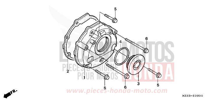 PANNEAU CARTER-MOTEUR G. de CBR1000F MAGNA RED (R201A) 1996