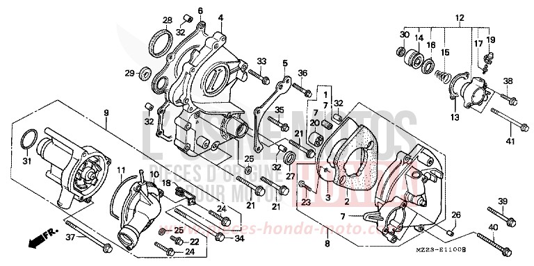POMPE A EAU de CBR1000F MAGNA RED (R201A) 1996
