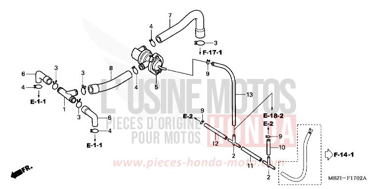 COMMANDE INJECTION D'AIR SOUPAPE de Hornet INTERSTELLAR BLACK METALLIC (NHA12) 2005