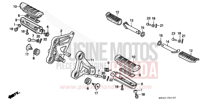 MARCHE de CBR1000F NOIR (NH1DA) de 1997