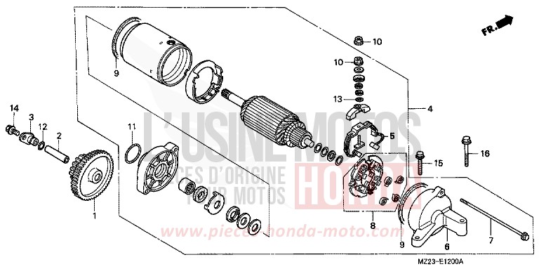 MOTEUR DE DEMARRAGE de CBR1000F MUTE BLACK METALLIC (NH359) 1999