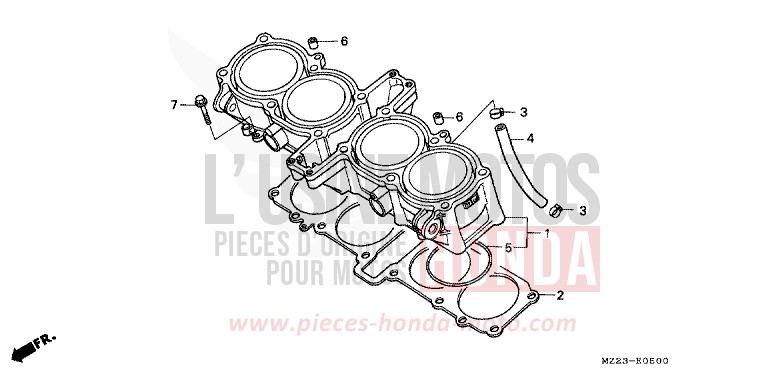 CYLINDRE de CBR1000F PURE RED (R158) 1999