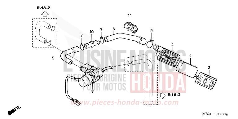 FILTRE A AIR SECONDAIRE de Hornet MAT SATIN BLUE METALLIC (B186) 2005