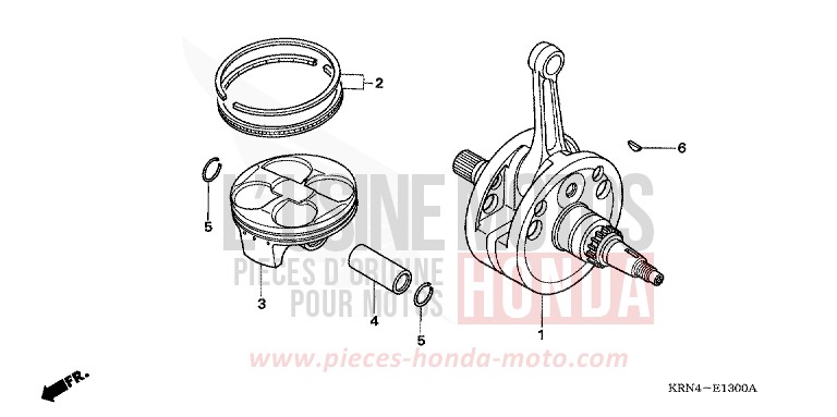 VILEBREQUIN/PISTON de CRF250R EXTREME RED (R292) 2006