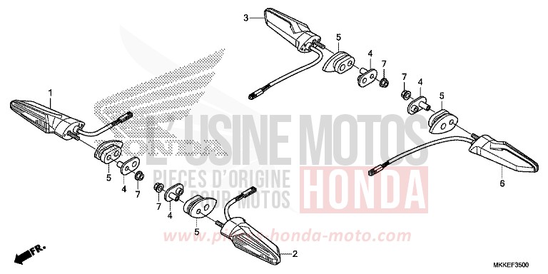 Clignotant D'origine Honda Africa Twin - Réf. 33350-MS8-621 - Neuf (peut Avoir Défaut Mineur)