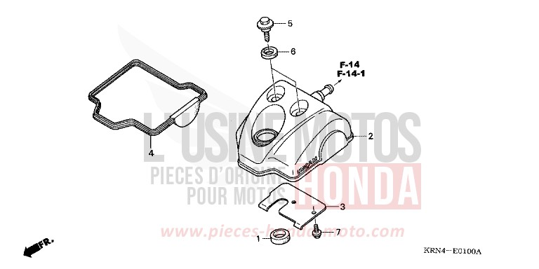COUVERCLE DE CULASSE de CRF250R EXTREME RED (R292) 2007
