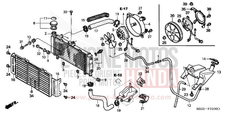 RADIATEUR de Hornet MAT SATIN BLUE METALLIC (B186) 2005