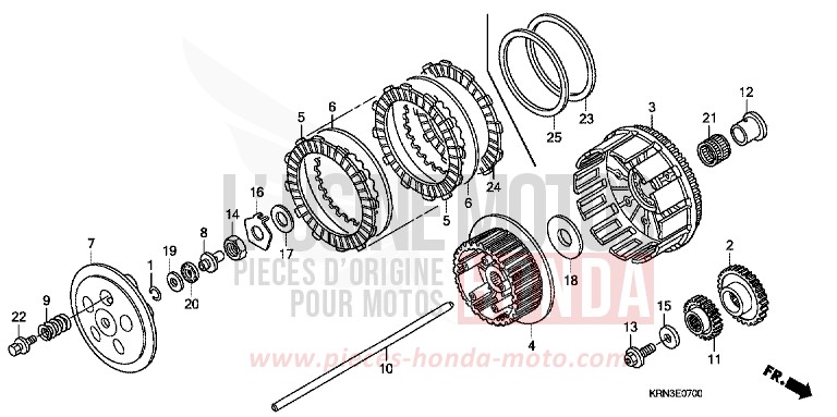 EMBRAYAGE de CRF250R NOIR (NH1) 2009