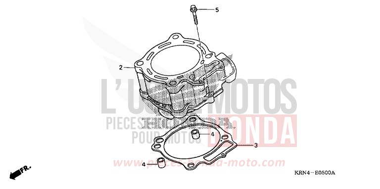 CYLINDRE de CRF250R EXTREME RED (R292) de 2009