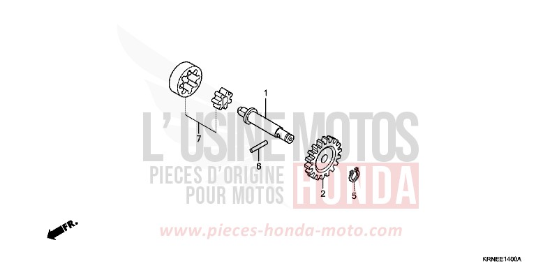 POMPE A HUILE de CRF250R EXTREME RED (R292) de 2010