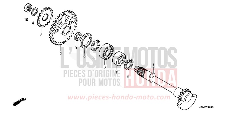 BALANCIER de CRF250R EXTREME RED (R292) de 2010