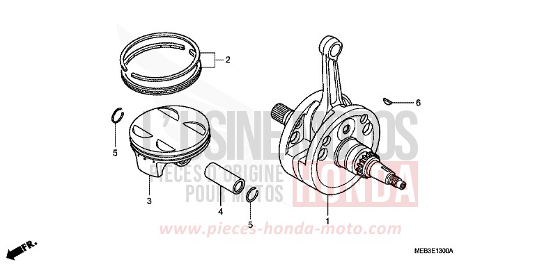 VILEBREQUIN/PISTON de CRF450R EXTREME RED (R292) 2006
